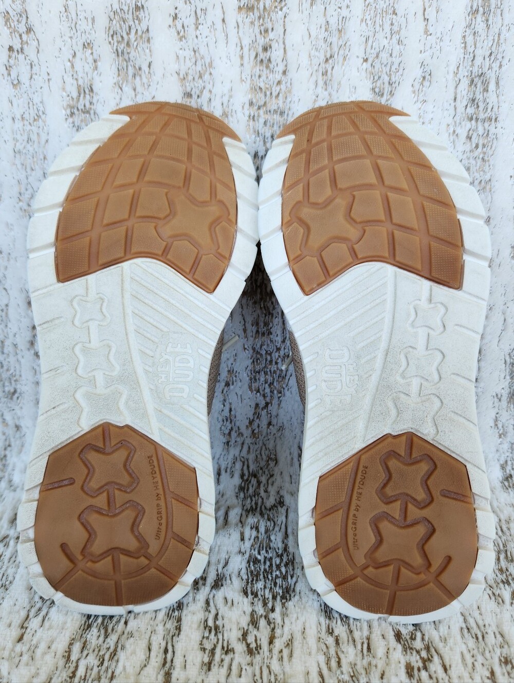 Hey Dude "Sirocco Neutral" Sneaker Tan Beige Mesh | Women's Size 7 - Picture 9 of 11